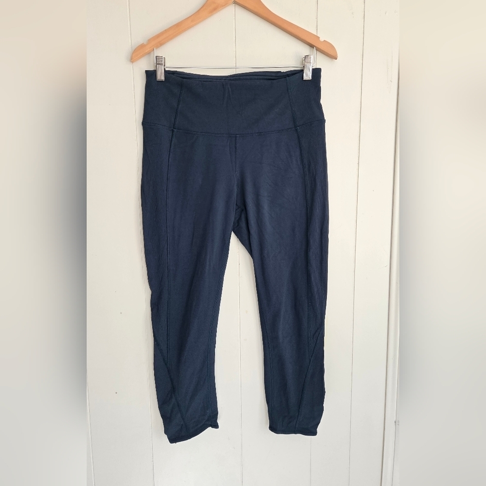 Lululemon  Navy Blue High-Waist Performance Leggings-Size 10